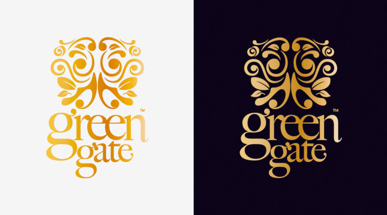 Green Gate護(hù)膚品牌標(biāo)志設(shè)計(jì)包裝設(shè)計(jì)，縷縷金箔增添優(yōu)雅的健康精髓