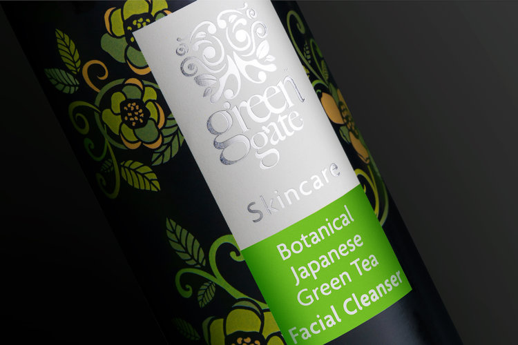 Green Gate護(hù)膚品牌標(biāo)志設(shè)計(jì)包裝設(shè)計(jì)，縷縷金箔增添優(yōu)雅的健康精髓
