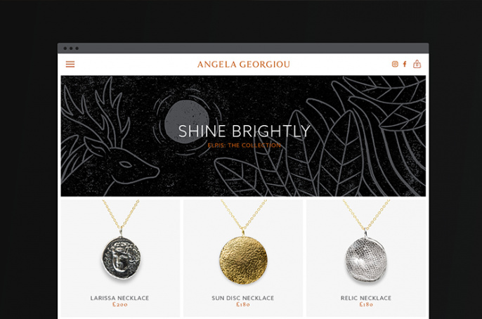 奢侈品品牌設(shè)計(jì)：Angela Georgiou珠寶首飾品牌形象VI設(shè)計(jì)logo設(shè)計(jì)