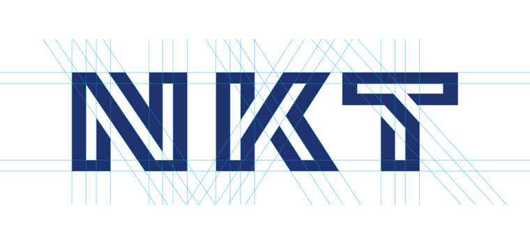 NKT 電線電纜企業(yè)標志設計，線條連接設計風格