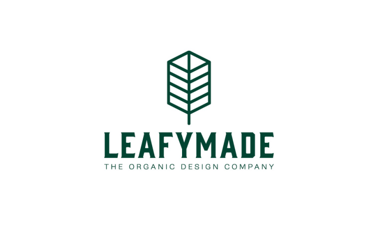 Leafymade有機公司“一片樹葉”創(chuàng)意標志設計，源自自然美麗的設計