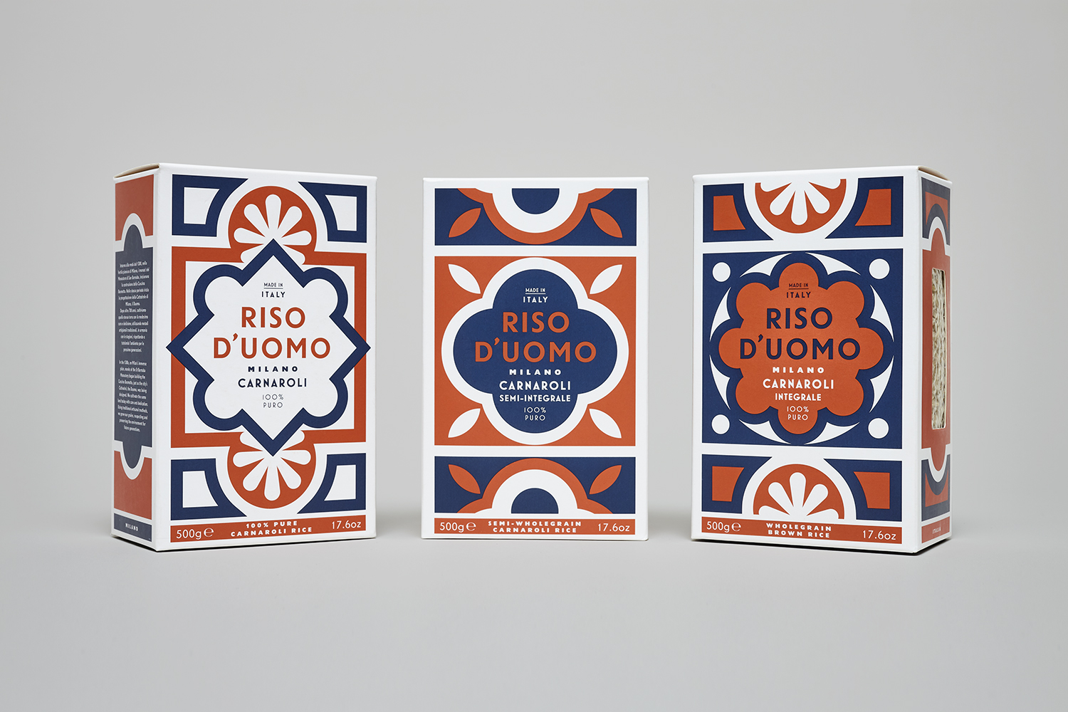 Riso D’uomo 大米包裝設(shè)計(jì)，華麗大理石地磚圖案靈感