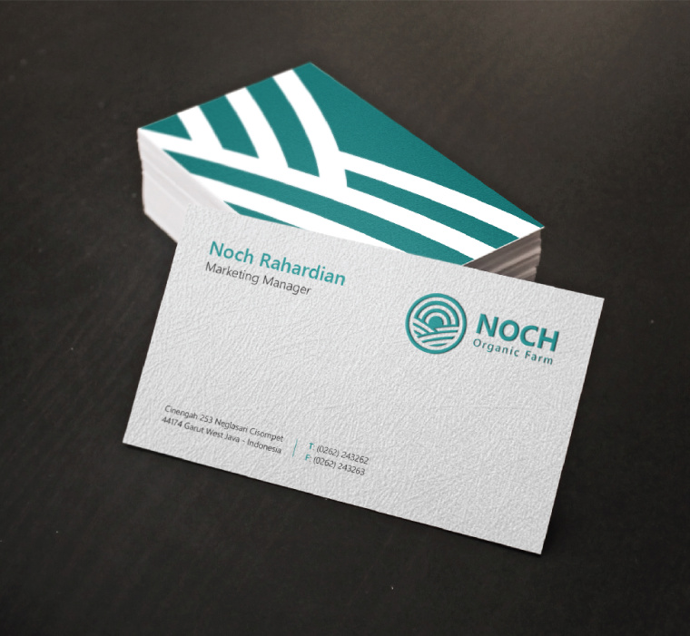 Noch 有機農場logo設計vi設計-名片