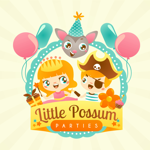 兒童派對(duì)公司Little Possum 品牌logo設(shè)計(jì)