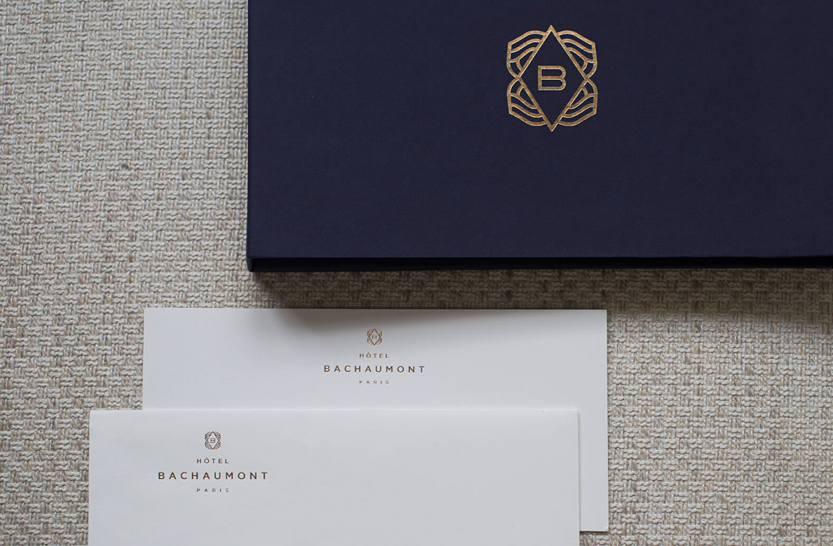BACHAUMONT巴黎酒店品牌VI設計與logo設計,尊貴奢華的巴黎藝術風格 BACHAUMONT巴黎酒店品牌VI設計與logo設計,尊貴奢華的巴黎藝術風格