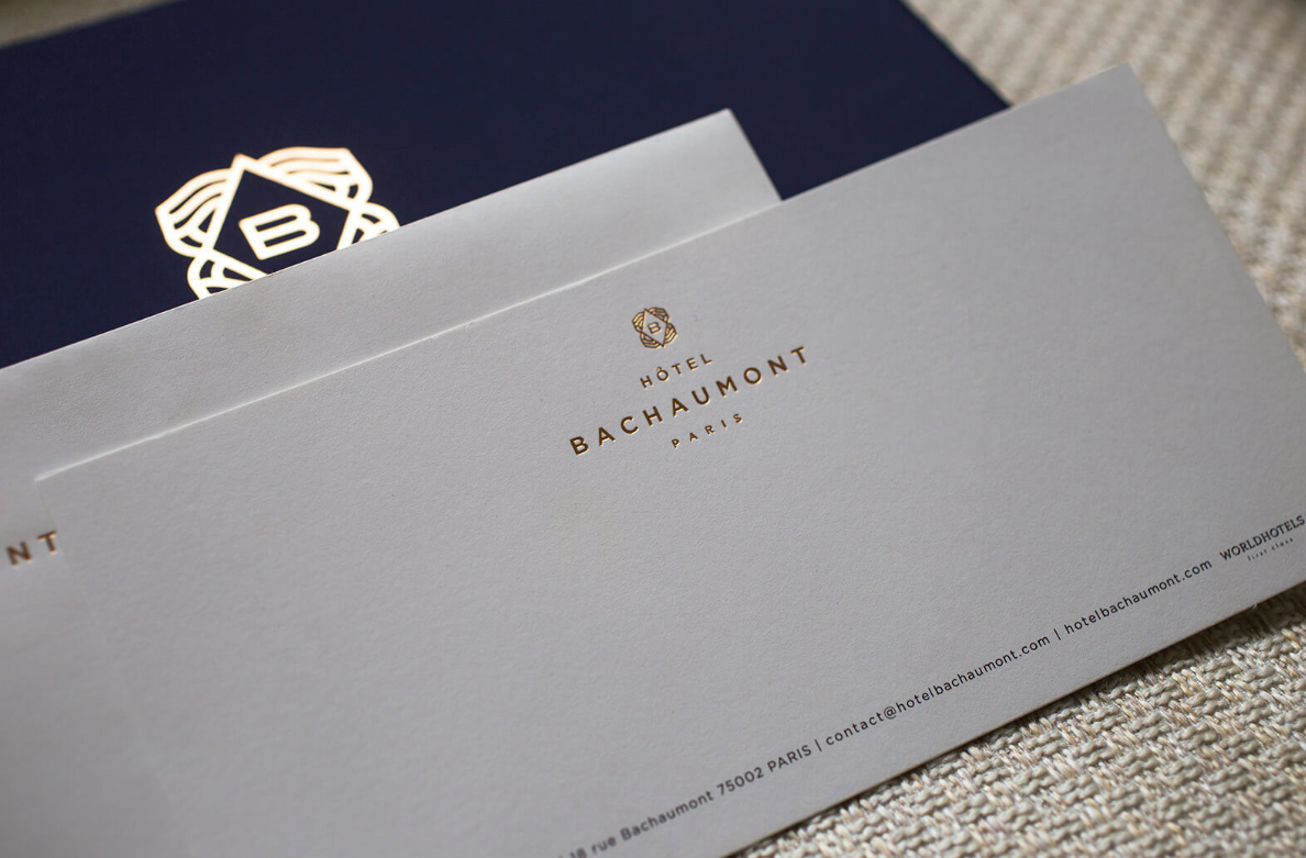 BACHAUMONT巴黎酒店品牌VI設計與logo設計,尊貴奢華的巴黎藝術風格 BACHAUMONT巴黎酒店品牌VI設計與logo設計,尊貴奢華的巴黎藝術風格