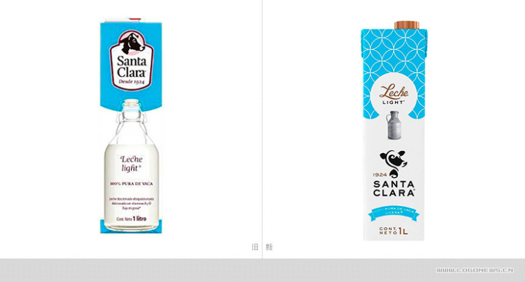 Santa Clara 乳制品品牌形象與標(biāo)志重塑設(shè)計(jì)-新舊包裝設(shè)計(jì)對比 Santa Clara 乳制品品牌形象與標(biāo)志重塑設(shè)計(jì)-新舊包裝設(shè)計(jì)對比