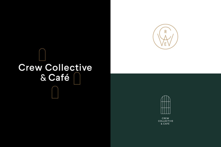 Crew Collective＆cafe品牌形象VI設(shè)計logo設(shè)計，現(xiàn)代美學(xué)與傳統(tǒng)設(shè)計元素相結(jié)合