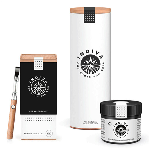 INDIVA大麻品牌新標志logo設計包裝設計