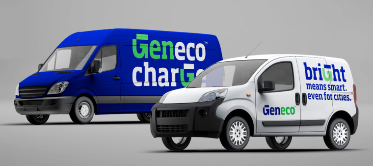 Geneient 電力能源公司品牌logo設(shè)計(jì)vi形象設(shè)計(jì)
