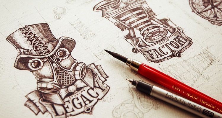 Creative Mints的標識集合logo設計草圖-上海logo設計公司