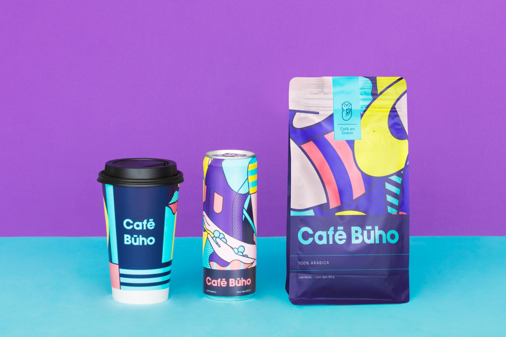 Cafe Buho 咖啡店品牌形象設計包裝設計，城市藝術和街頭漫畫風格