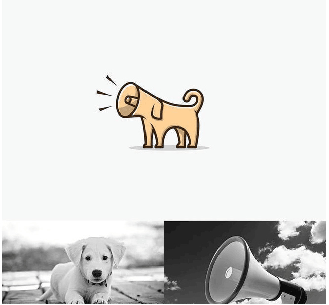 logo設(shè)計(jì)過(guò)程圖示揭示logo設(shè)計(jì)靈感-喇叭小狗logo設(shè)計(jì)靈感 logo設(shè)計(jì)過(guò)程圖示揭示logo設(shè)計(jì)靈感-喇叭小狗logo設(shè)計(jì)靈感