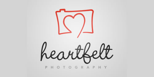 紅色標(biāo)志設(shè)計(jì)靈感品牌Heartfelt Photography