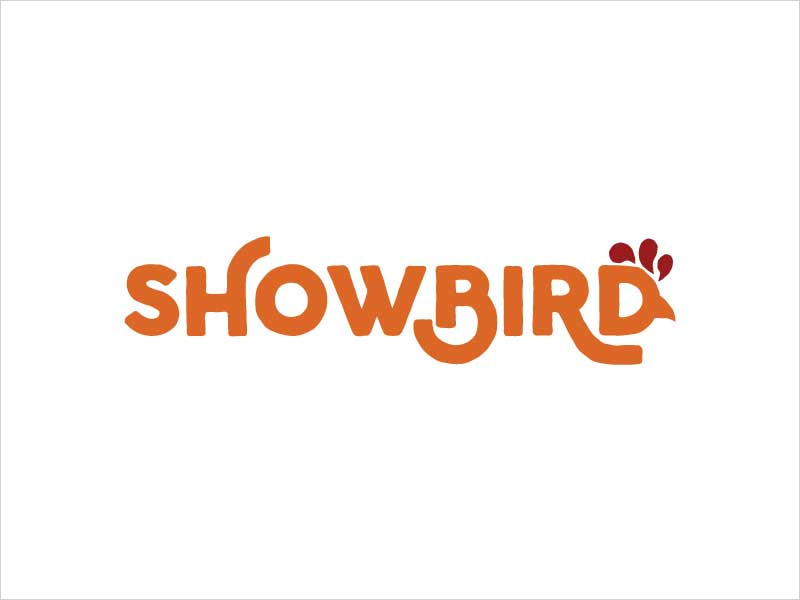  2018年的現(xiàn)代餐廳標志設計-Showbird Logo1