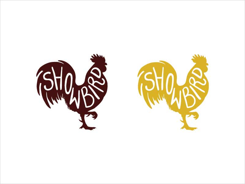  2018年的現(xiàn)代餐廳標志設計-Showbird徽標設計
