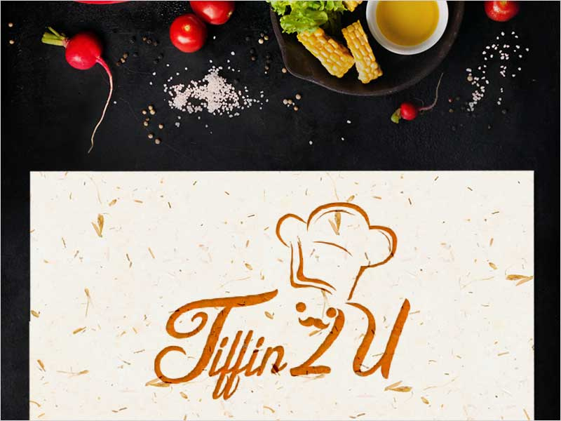  2018年的現(xiàn)代餐廳標志設計-Tiffin2u標志設計