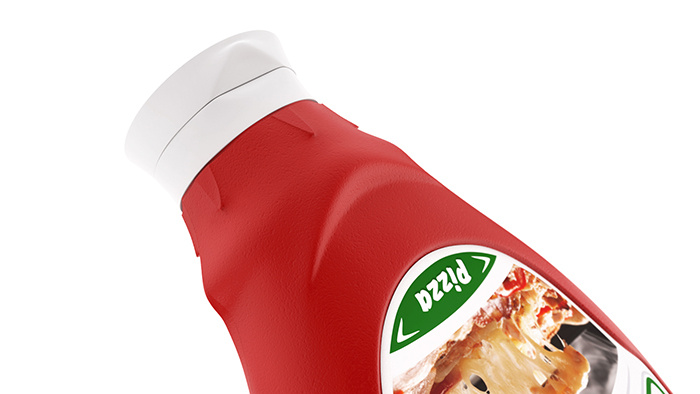 簡潔又有個性的Vital ketchup番茄醬包裝設計瓶形設計