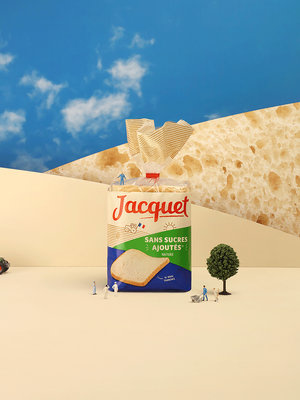 法國Jacquet袋裝面包包裝設(shè)計，展示面粉來自法國農(nóng)民
