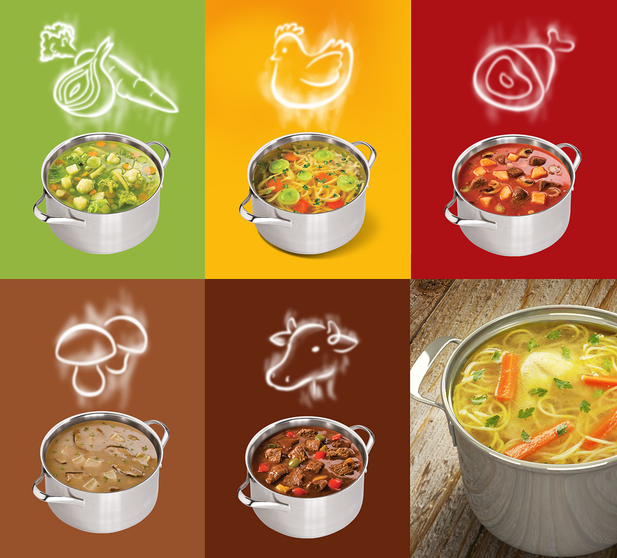 Kucharek食品調(diào)味料包裝設(shè)計(jì)——鍋上盤(pán)旋的熱氣味道符號(hào) Kucharek食品調(diào)味料包裝設(shè)計(jì)——鍋上盤(pán)旋的熱氣味道符號(hào)