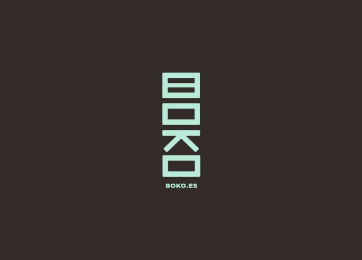 外賣送餐品牌Boko品牌設(shè)計，幾何線條排列組合設(shè)計