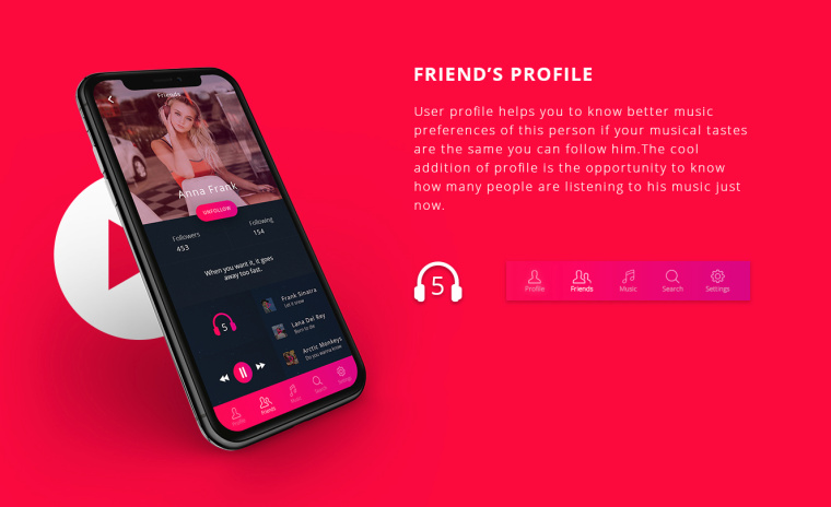 YONO.MP3音樂app程序界面UI設計，充滿了動感、時尚與酷的味道