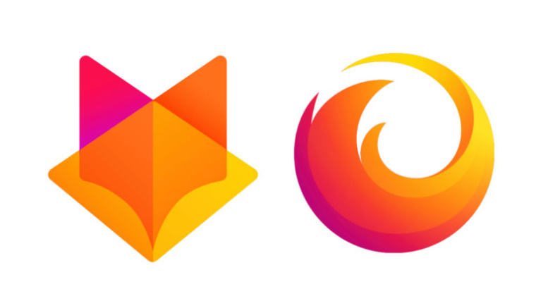 Firefox火狐瀏覽器徽標幾何版與行為版新舊標志設計對比