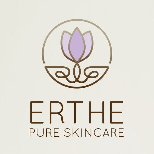 經(jīng)典的女性化和漂亮的粉紅色標志設(shè)計-ERTHE花朵護膚標志設(shè)計