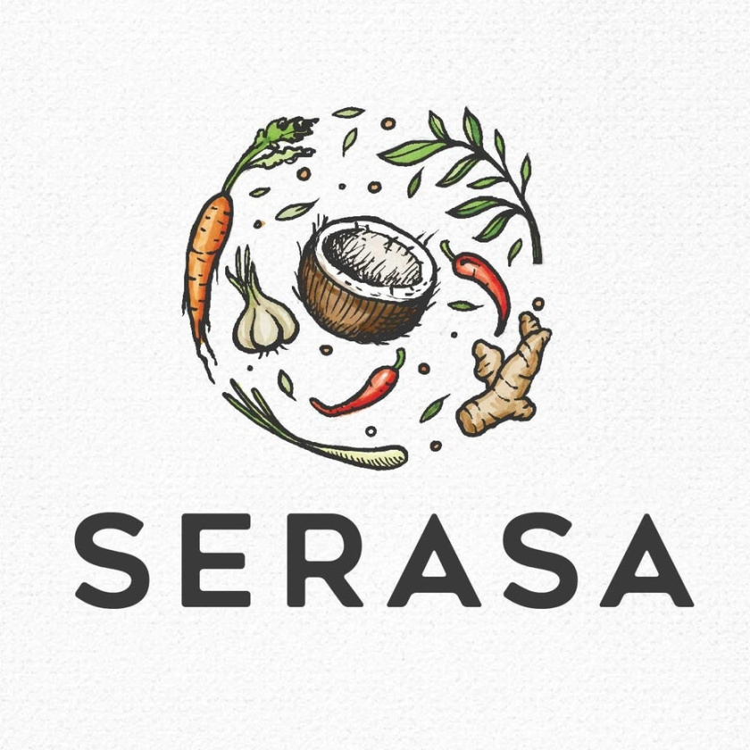媽媽們喜歡的女性標志設(shè)計風(fēng)格-Serasa 素食餐飲標志設(shè)計