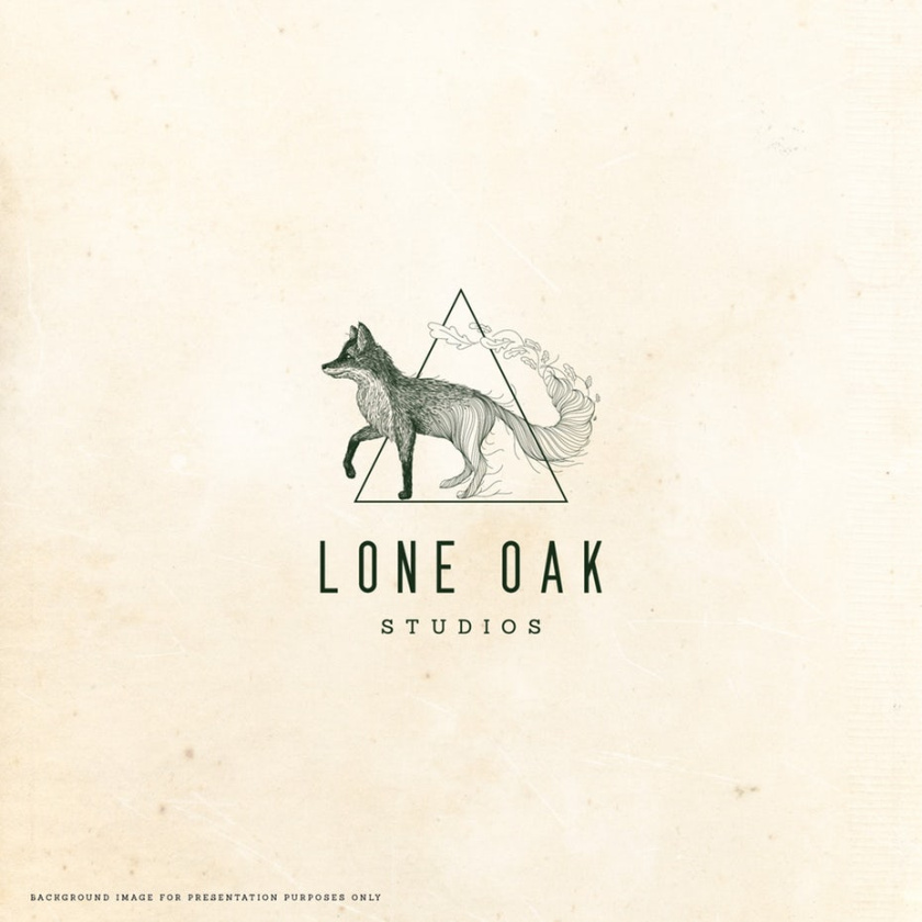 中性現(xiàn)代風(fēng)格標志設(shè)計-Lone Oak Studios標志設(shè)計
