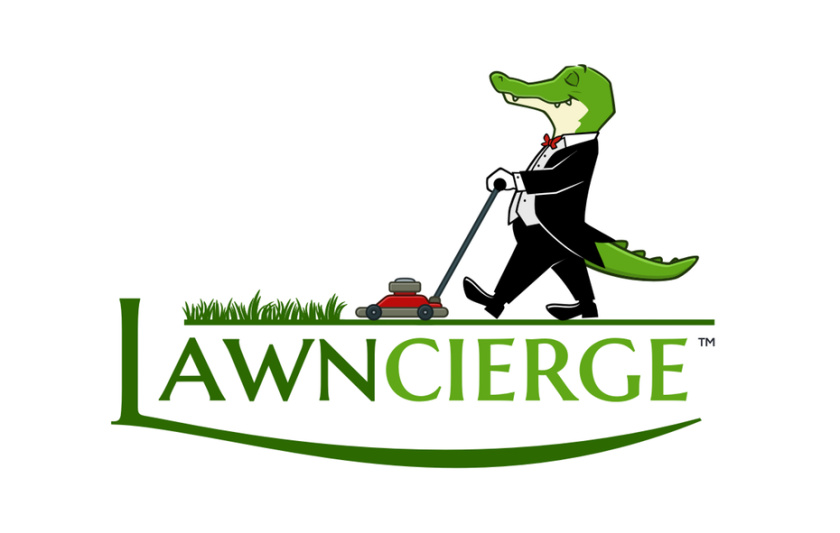 Lawncierge恐龍園丁徽標(biāo)logo設(shè)計(jì)