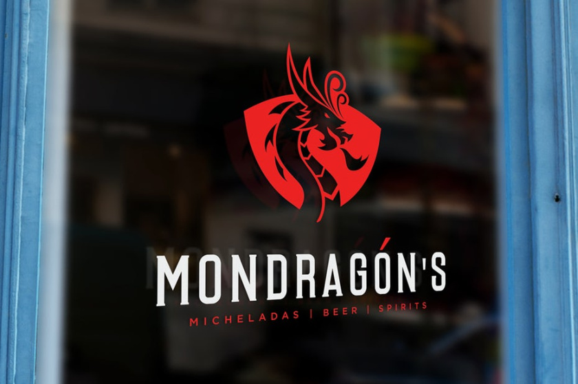 紅色logo- Mondragons標(biāo)志logo設(shè)計(jì)