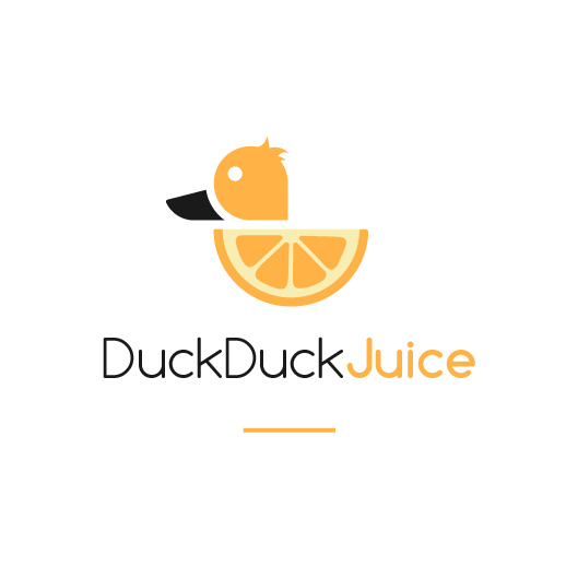 橙色logo- DuckDuckJuice徽標(biāo)logo設(shè)計(jì)