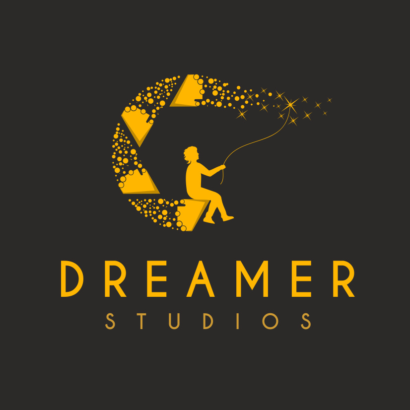 黃色logo設(shè)計(jì)- Dreamer Studios徽標(biāo)logo設(shè)計(jì)
