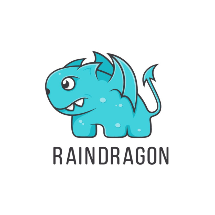 藍(lán)色logo設(shè)計(jì)- Raindragon徽標(biāo)logo設(shè)計(jì)