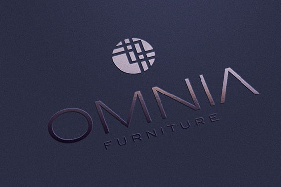 紫色logo設(shè)計(jì)- Omnia Furniture徽標(biāo)logo設(shè)計(jì)