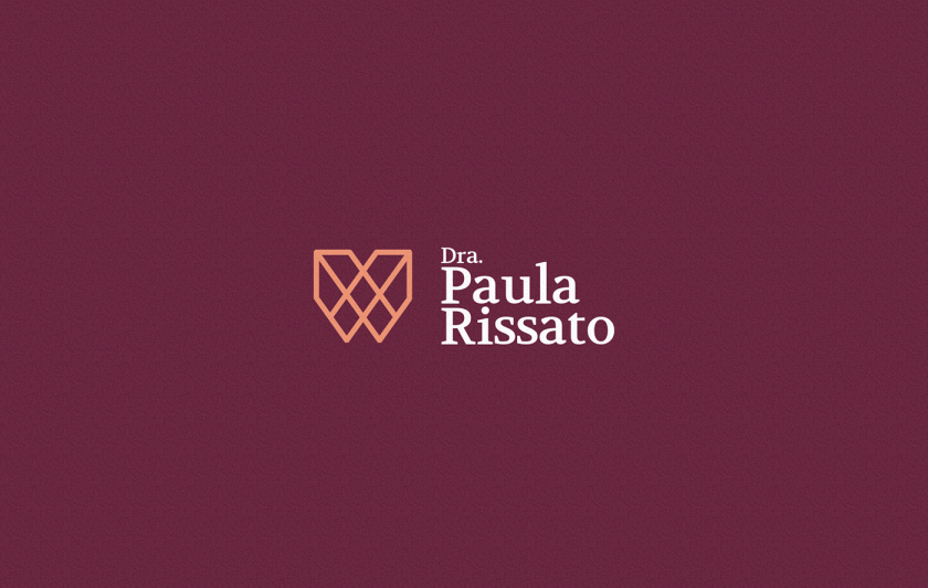 Dra. Paula Rissato 牙醫(yī)齒科診所logo設(shè)計vi設(shè)計，溫暖的線條風格