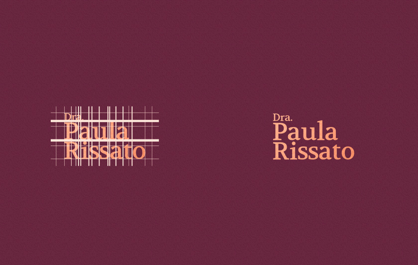 Dra. Paula Rissato 牙醫(yī)齒科診所logo設(shè)計vi設(shè)計，溫暖的線條風格