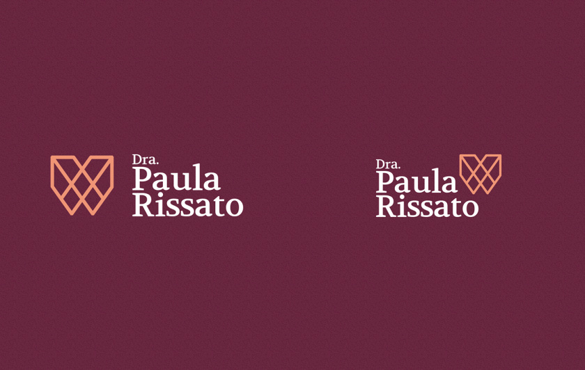 Dra. Paula Rissato 牙醫(yī)齒科診所logo設(shè)計vi設(shè)計，溫暖的線條風格