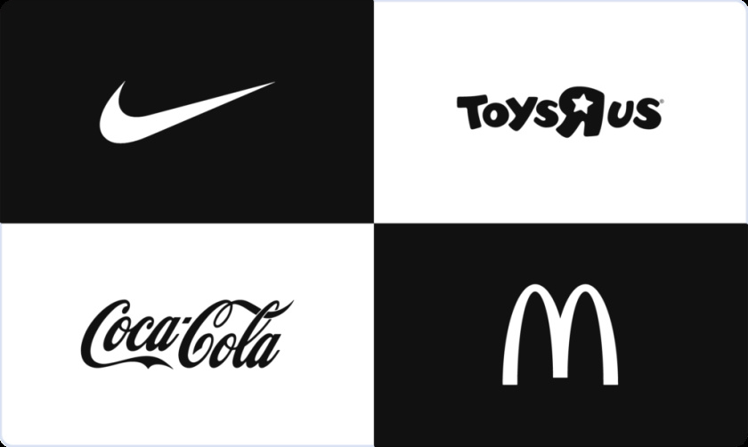 標(biāo)志性徽標(biāo)logo：耐克，Toys R Us，可口可樂，麥當(dāng)勞