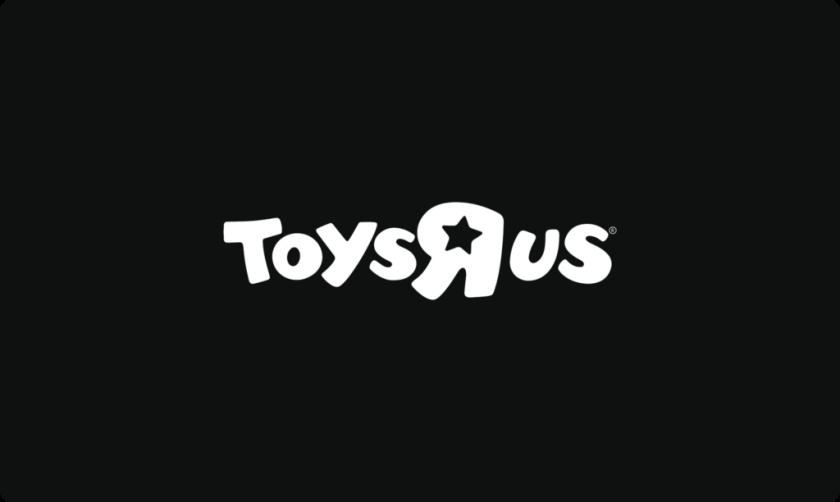 黑色和白色的ToysRUs徽標(biāo)logo設(shè)計