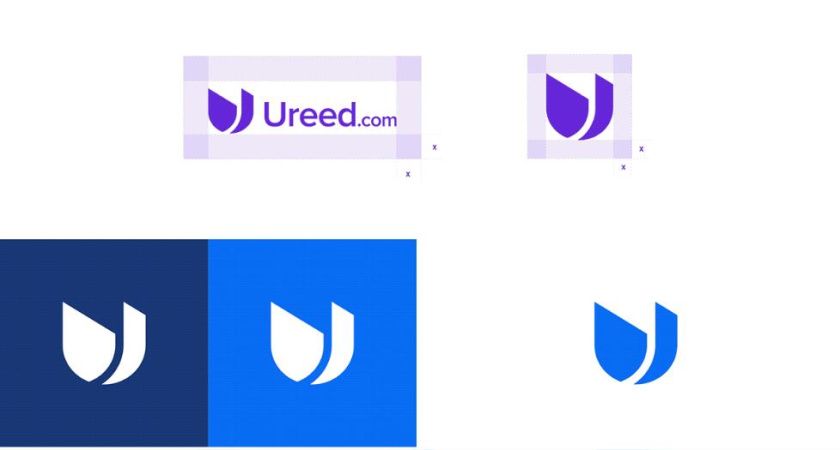 ureed 在線服務(wù)市場平臺網(wǎng)站品牌logo設(shè)計vi設(shè)計，互聯(lián)網(wǎng)科技風(fēng)格