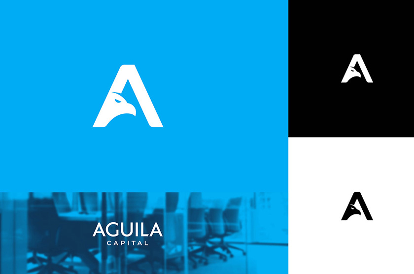 Aguila Capital 巴西對沖基金logo設(shè)計“字母A+鳥”