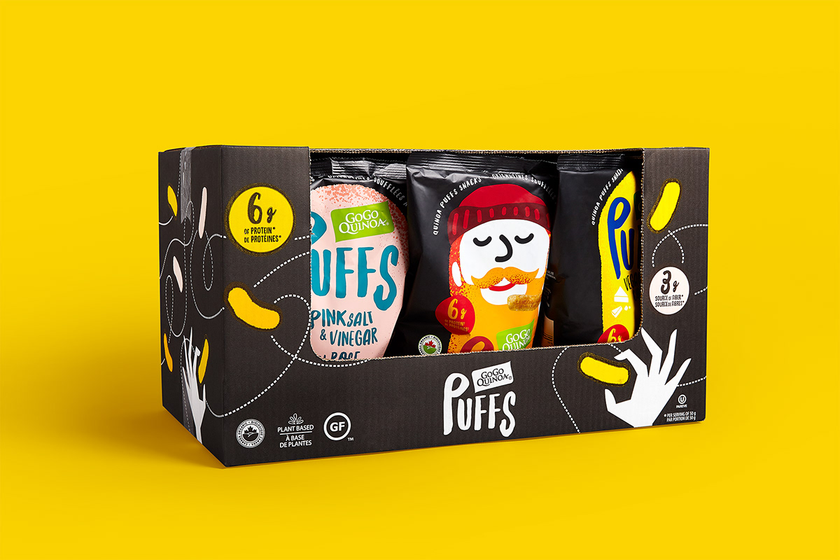 Puffs 休閑小零食包裝設(shè)計(jì),夸張有趣的插畫(huà) Puffs 休閑小零食包裝設(shè)計(jì),夸張有趣的插畫(huà)
