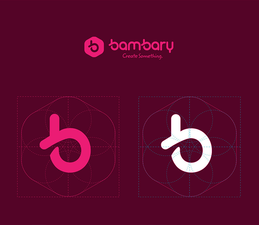 bambary毛線品牌命名logo設(shè)計與品牌vi形象設(shè)計。多彩的六邊形色塊 bambary毛線品牌命名logo設(shè)計與品牌vi形象設(shè)計。多彩的六邊形色塊