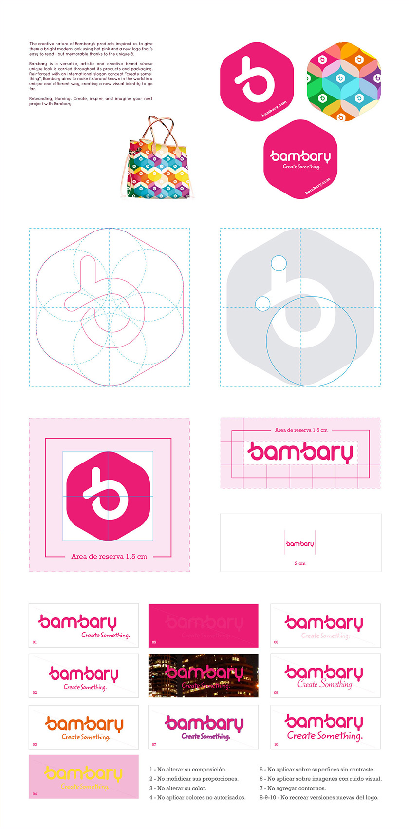 bambary毛線品牌命名logo設(shè)計與品牌vi形象設(shè)計。多彩的六邊形色塊 bambary毛線品牌命名logo設(shè)計與品牌vi形象設(shè)計。多彩的六邊形色塊