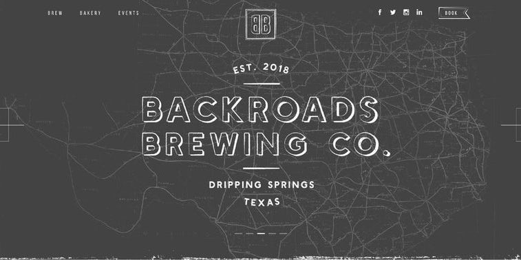 幽靈字母-Backroads Brewing Co.網(wǎng)頁設(shè)計