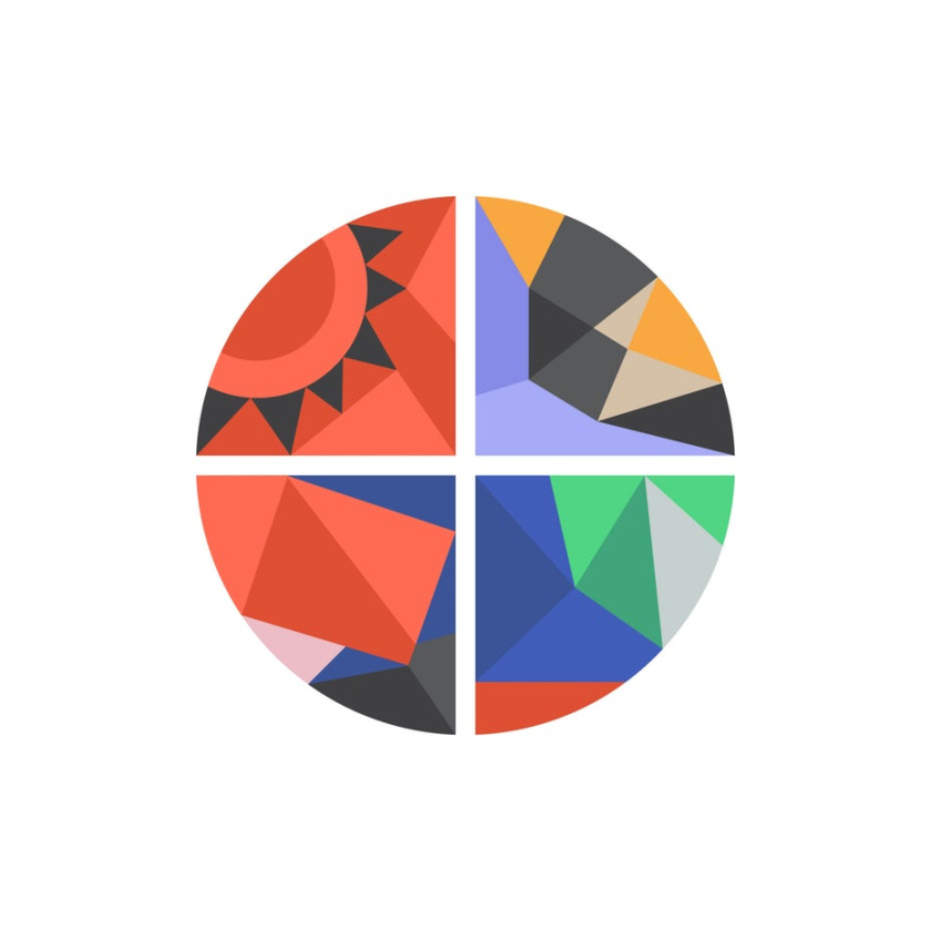 友好的幾何圖案-Instagram徽標(biāo)logo設(shè)計
