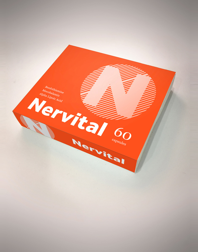 Nervital藥品包裝設計，值得借鑒的品牌符號設計