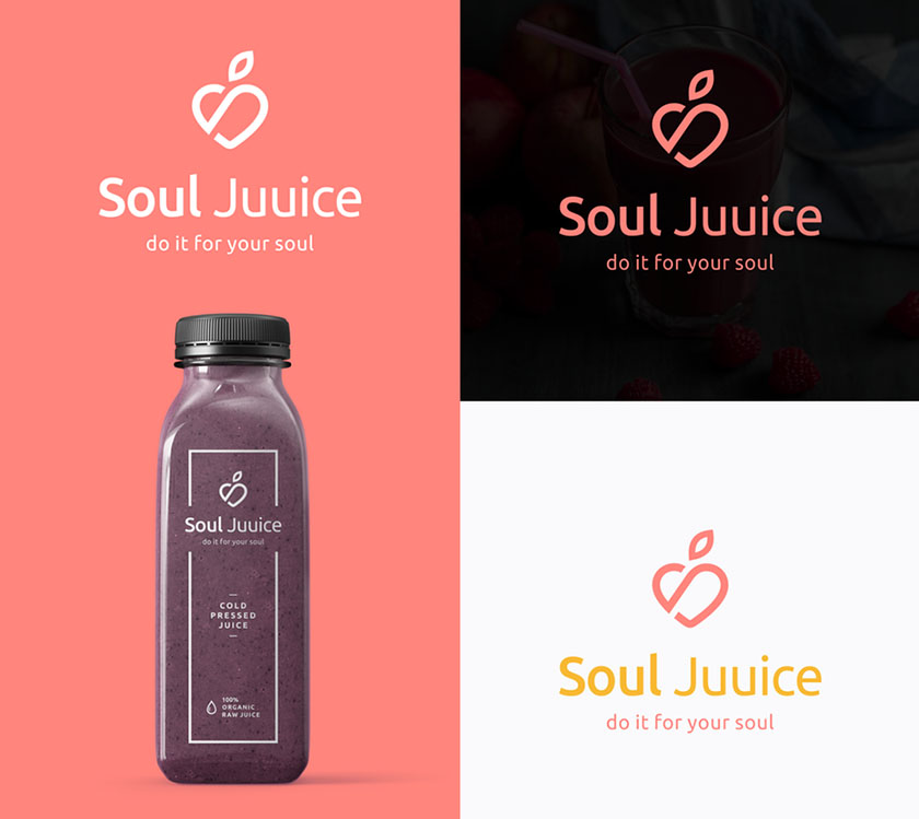 飲料logo設(shè)計(jì)-用簡(jiǎn)單的線條藝術(shù)設(shè)計(jì)出簡(jiǎn)約果汁品牌logo